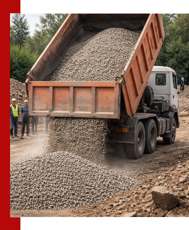 Доставка сыпучих материалов самосвалом в Тихвине быстро и надежно