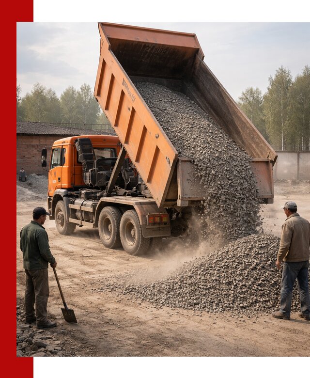 Доставка самосвалом 20 м3 в Тихвине быстро и надежно