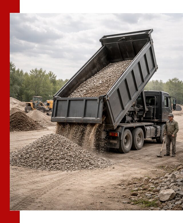 Доставка самосвалом 30 м3 по выгодным ценам в Тихвине