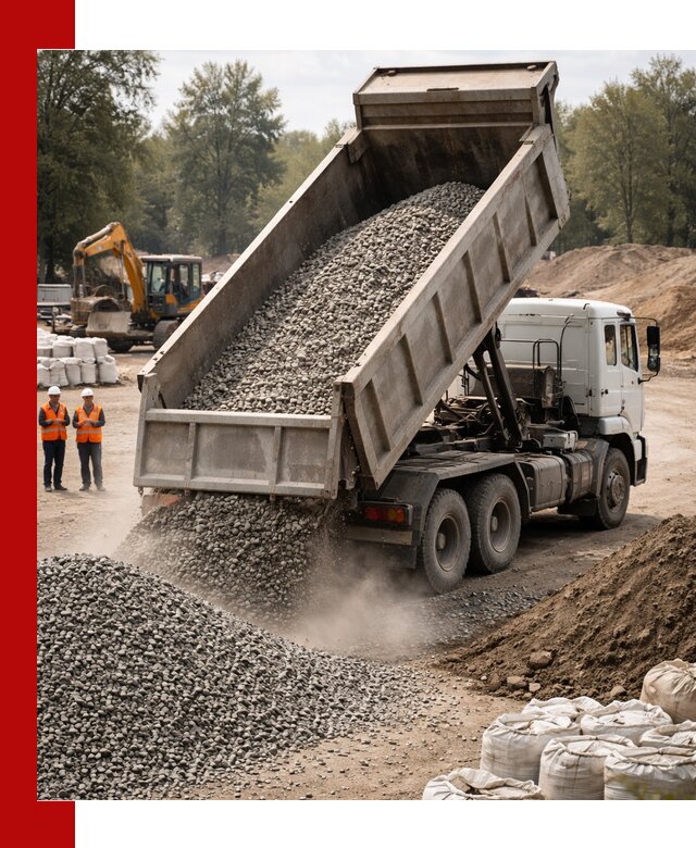 Аренда самосвала в Тихвине для доставки сыпучих и нерудных материалов