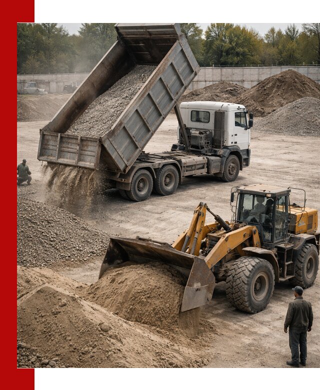 Перевозка сыпучих грузов самосвалами и бортовыми в Тихвине