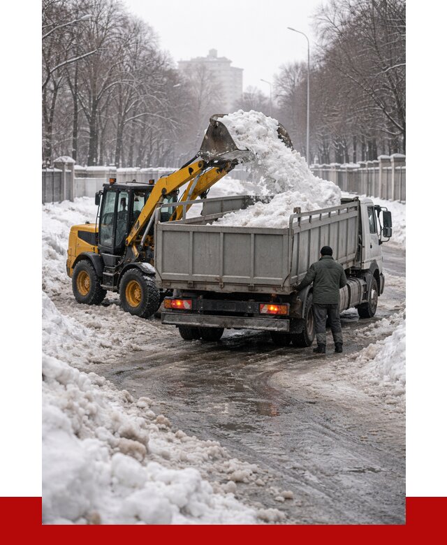 Вывоз снега с погрузкой в Тихвине от 3825 р. ПРОНЕРУДТхв