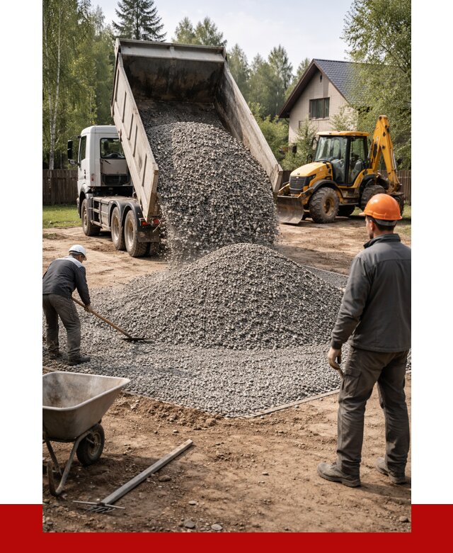 Отсыпка участка щебнем в Тихвине от 7103 р. ПРОНЕРУДТхв