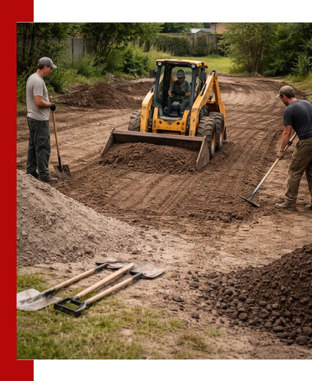 Планировка участка грунтом с вывозом и доставкой в Тихвине