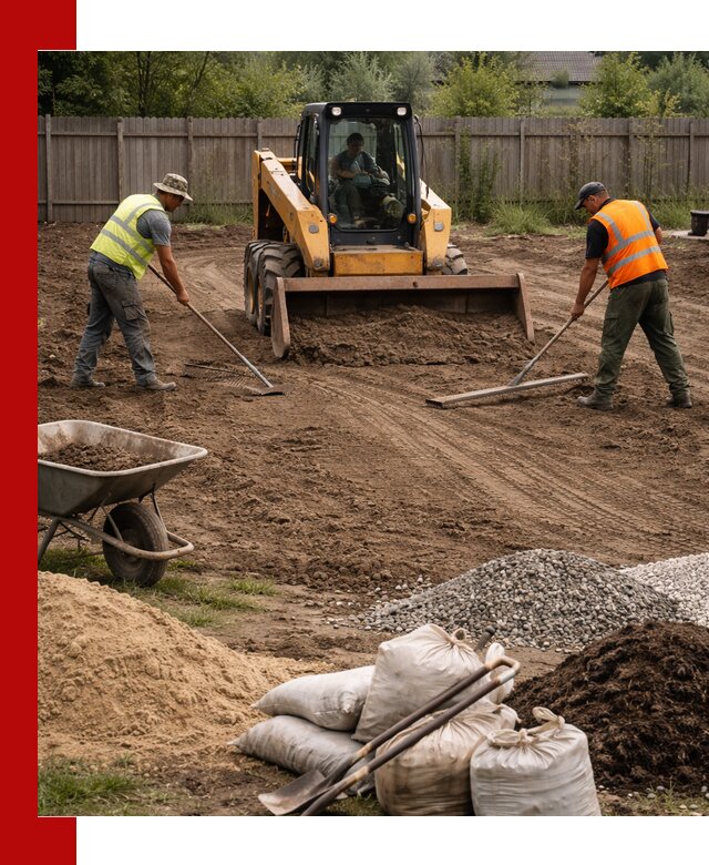 Выравнивание участка под строительство и благоустройство в Тихвине