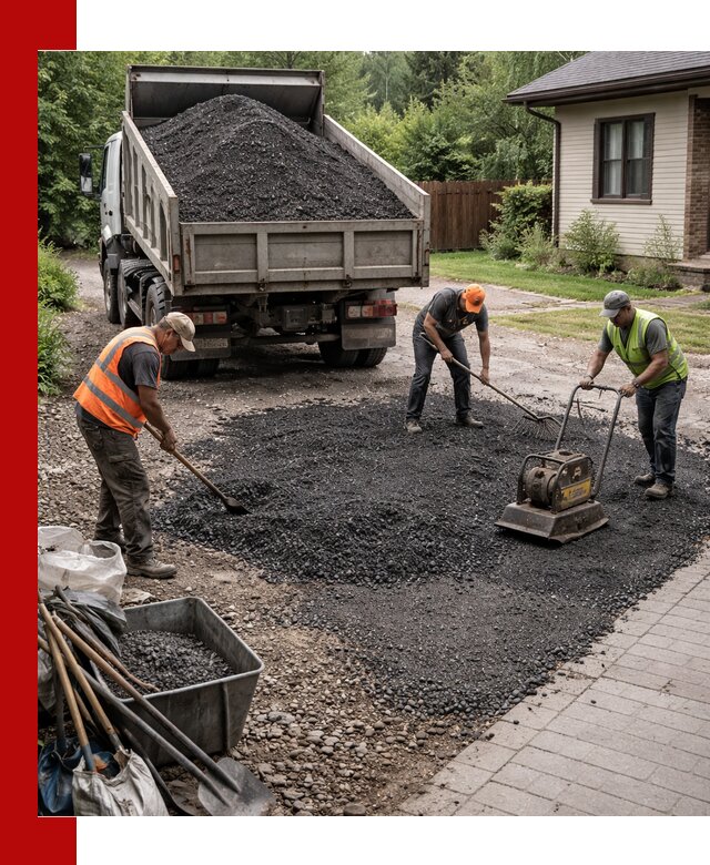 Асфальтовая крошка для двора с доставкой в Тихвине